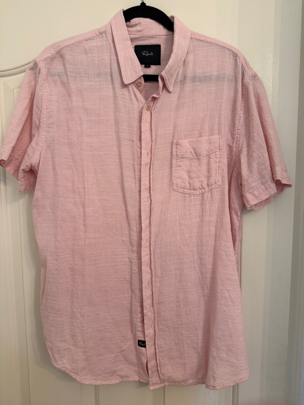 Rails Light Pink Short-Sleeve Button-Down Shirt